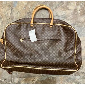 La Tour Eiffel 1887 Paris Logo Leather Duffel Bag